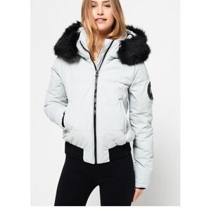 SuperDry Everest The Ella Bomber Jacket Puffer Jacket Unisex L Cloud Gray